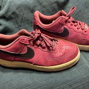 Nike Burgundy Sneakers with Black Swoosh